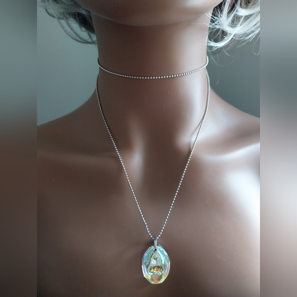 Silver Sterling Necklace with Pendant - Picture 4 of 11